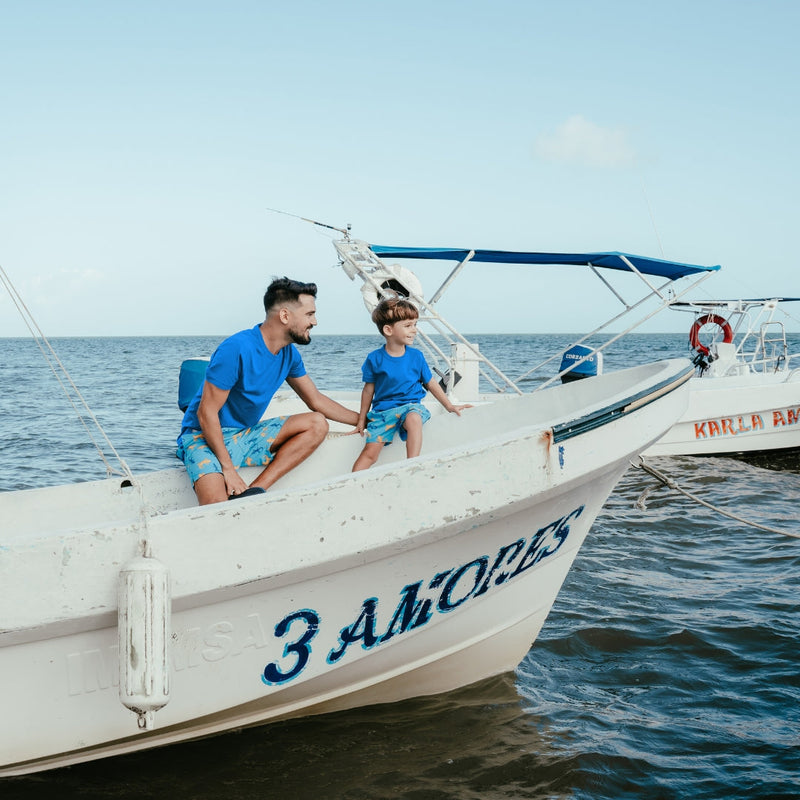 Nautical Blue Short Sleeve Rash Vest